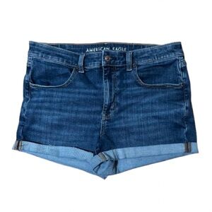 American Eagle Outfitters Stretch High-Rise Shortie Jean Shorts Size 14